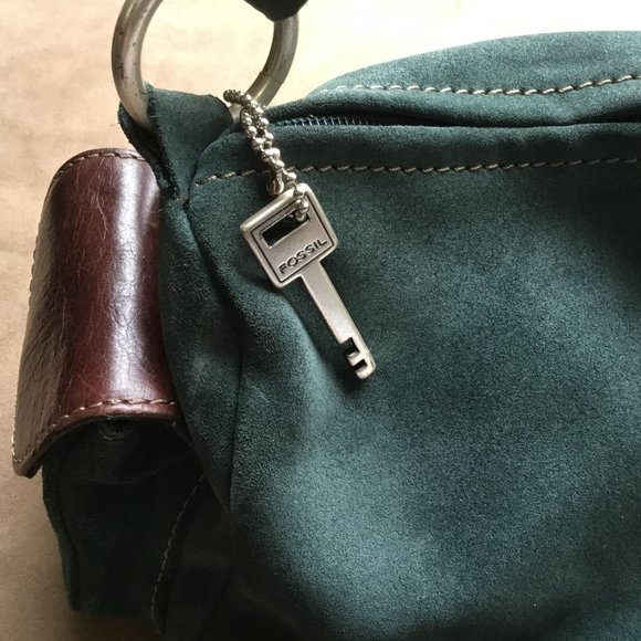 Fossil Green Suede Purse - Picture 7 of 10